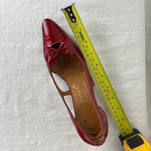 Rare Vintage Levinson’s Signature Collection Candy Apple Red Patent Shoes 60s - Picture 14 of 16